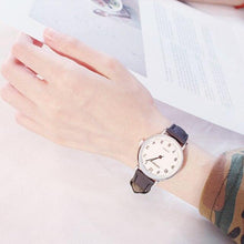Load image into Gallery viewer, Retro Trendy Atmosphere Quartz Watch Fashion Casual Female Student Watch Ultra Thin Digital Dial Woman Children Set Bracelet Watch Leather Band Luxury Quartz Watches Fashion Creative Watch