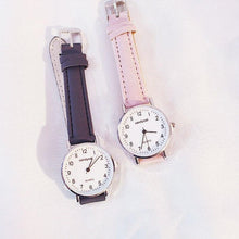 Load image into Gallery viewer, Retro Trendy Atmosphere Quartz Watch Fashion Casual Female Student Watch Ultra Thin Digital Dial Woman Children Set Bracelet Watch Leather Band Luxury Quartz Watches Fashion Creative Watch