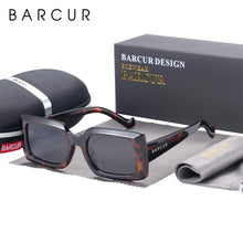 Load image into Gallery viewer, Retro Vintage Elegant BARCUR Polarized Design Sunglasses Men Polarized UV400 Women Square Sun glasses Eyewear Retro Small Frame sunglasses for Girls In Vintage Style