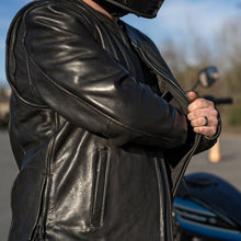 Load image into Gallery viewer, Revolt Men's Motorcycle Leather Jacket