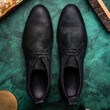 Load image into Gallery viewer, 46-602-BLK REZZA Suede Calfskin Chukka Boot Black