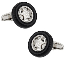 Load image into Gallery viewer, Rim and Tire Cufflinks