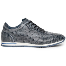 Load image into Gallery viewer, 63-112-BLK RIO Ostrich Quill Sneakers, Black Denim