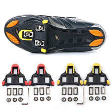 Load image into Gallery viewer, Road Bike Cycling Shoe Pedal Cleats Bicycle Accessories Road Bike Cleats For Cleats- Indoor Outdoor Spin Cycling Pedals Cleat & Bicycle Clips Set