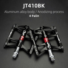 Load image into Gallery viewer, Road Bike Pedals Aluminum Alloy Anti-slip Bicycle Pedals Hollow-Carved Design Pedals Bicycle Accessories Mountain Bike Pedals Flat Bicycle Pedals Platform Cycling Sealed Bearing Aluminum Pedals For Mountain Bike
