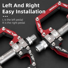 Load image into Gallery viewer, Road Bike Pedals Aluminum Alloy Anti-slip Bicycle Pedals Hollow-Carved Design Pedals Bicycle Accessories Mountain Bike Pedals Flat Bicycle Pedals Platform Cycling Sealed Bearing Aluminum Pedals For Mountain Bike