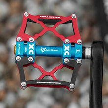 Load image into Gallery viewer, Road Bike Pedals Aluminum Alloy Anti-slip Bicycle Pedals Hollow-Carved Design Pedals Bicycle Accessories Mountain Bike Pedals Flat Bicycle Pedals Platform Cycling Sealed Bearing Aluminum Pedals For Mountain Bike