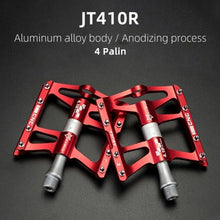 Load image into Gallery viewer, Road Bike Pedals Aluminum Alloy Anti-slip Bicycle Pedals Hollow-Carved Design Pedals Bicycle Accessories Mountain Bike Pedals Flat Bicycle Pedals Platform Cycling Sealed Bearing Aluminum Pedals For Mountain Bike