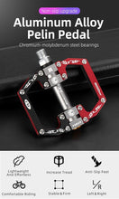Load image into Gallery viewer, Road Bike Pedals Aluminum Alloy Anti-slip Bicycle Pedals Hollow-Carved Design Pedals Bicycle Accessories Mountain Bike Pedals Flat Bicycle Pedals Platform Cycling Sealed Bearing Aluminum Pedals For Mountain Bike