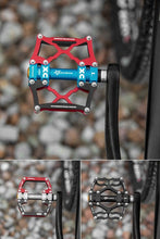 Load image into Gallery viewer, Road Bike Pedals Aluminum Alloy Anti-slip Bicycle Pedals Hollow-Carved Design Pedals Bicycle Accessories Mountain Bike Pedals Flat Bicycle Pedals Platform Cycling Sealed Bearing Aluminum Pedals For Mountain Bike