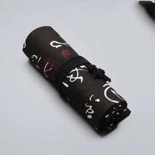 Load image into Gallery viewer, Roll Up Canvas Wrap Pencil Bag For Students Stylish Stationary Storage Pouch Unique Pencil Case For School