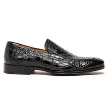 Load image into Gallery viewer, 11-201-BKM ROMA Crocodile Penny Loafer, Black