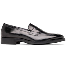 Load image into Gallery viewer, 15-400-BLK ROMA Hand Burnished Calfskin Penny Loafer Black