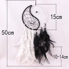 Load image into Gallery viewer, Romantic Dream Catcher Tree of Life Brown Native Handmade Traditional Dream Catcher Yin Yang 50" Long Home Decoration Feather Dream-catcher For Bedroom Wall Hanging Home Decor Wedding Party Blessing Gift