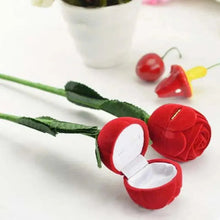 Load image into Gallery viewer, Romantic Red Rose Love Heart Wedding Ring Box Elegant Cases Earring Necklace Jewelry Gift Box Case