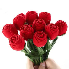Load image into Gallery viewer, Romantic Red Rose Love Heart Wedding Ring Box Elegant Cases Earring Necklace Jewelry Gift Box Case