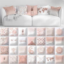 Load image into Gallery viewer, Rose Gold Beautiful Pillow Cover Cushion Home Decorative Colorful Print Cozy Pillow Cases Pineapple Pink Cushion Cover