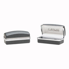 Load image into Gallery viewer, Rose Gold Ruby Red Swarovski Barrel Crystal Cufflinks
