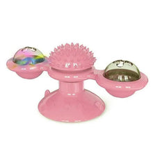Load image into Gallery viewer, Rotatable Funny Massage Cat Toys Windmill LED Ball Teeth Cleaning Toys For Pets Interactive Turntable Tease Cat Toys