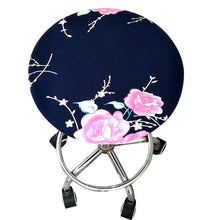 Load image into Gallery viewer, Round Chair Cover Bar Stool Cover Elastic Seat Cover Home Chair Slipcover Round Chair Bar Stool Floral Printed Padded Round Bar Stool Cover Cushion With Elastic Fabric Round Chair Seat Cushion For Wooden Metal Stools 30-40cm
