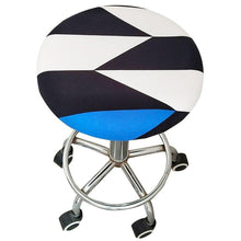 Load image into Gallery viewer, Round Chair Cover Bar Stool Cover Elastic Seat Cover Home Chair Slipcover Round Chair Bar Stool Floral Printed Padded Round Bar Stool Cover Cushion With Elastic Fabric Round Chair Seat Cushion For Wooden Metal Stools 30-40cm