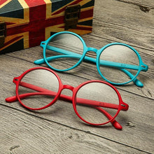 Load image into Gallery viewer, Round Frame Reading Glasses Stylish Anti Blue Light Eyeglasses Ultra Light Reading Glasses Portable Gift For Parents Unisex Stylish Eyeglasses Glasses Clear Lens Women Men Eyewear Anti Blue Light Glasses