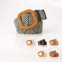 Load image into Gallery viewer, Round Women Waist Belt Classic Wooden Buckle Casual Style Buckle Simple Lightweight Waist Dress Band