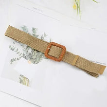 Load image into Gallery viewer, Round Wooden Smooth Buckle Waistbands For Women Vintage Design Skinny Dress Belt Charming Gift For Ladies