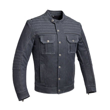 Load image into Gallery viewer, Rowdy Men's Thunder Denim Motorcycle Jacket