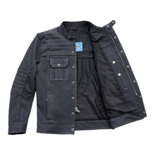 Load image into Gallery viewer, Rowdy Men's Thunder Denim Motorcycle Jacket