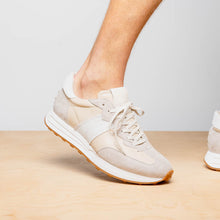 Load image into Gallery viewer, 66-265-TPE ROXI Suede & Calfskin Sneaker, Taupe