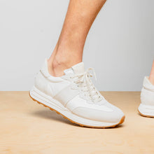 Load image into Gallery viewer, 66-265-WHT ROXI Suede & Calfskin Sneaker, White