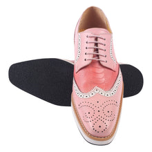 Load image into Gallery viewer, Roy Ostrich Leather Perforated toe Casual Oxford Dress Shoes
