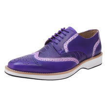 Load image into Gallery viewer, Roy Ostrich Leather Perforated toe Casual Oxford Dress Shoes