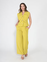 Load image into Gallery viewer, Ruffle Front Button Down Sleeveless Jacket