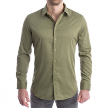 Load image into Gallery viewer, goTIELESS Ultimate Dress Shirt (Army Green)