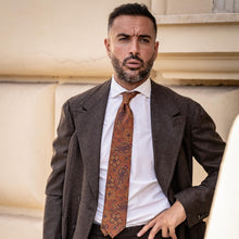 Load image into Gallery viewer, Trevi - Printed Madder Silk Tie - Ginger