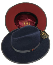Load image into Gallery viewer, Bruno Capelo The Monarch 2-Tone 100% Australian Wool Men's Big Brim Fedora Dress Hats