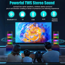 Load image into Gallery viewer, Ultimate Sound 3000W Portable Bluetooth Speaker with Dazzling LED Lights for Epic Parties