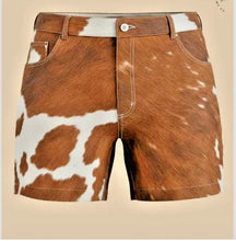Load image into Gallery viewer, New Men's Natural Leather Shorts Genuine Soft Cowhide Causal Wear Shorts Pant