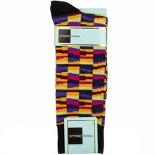 Load image into Gallery viewer, Vittorio Farina Men's Crazy Stripe Designer Dress Socks