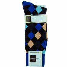 Load image into Gallery viewer, Vittorio Farina Men's Diamond Argyle Dress Socks