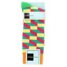 Load image into Gallery viewer, Vittorio Farina Men's Colorful Checker Dress Socks