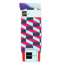 Load image into Gallery viewer, Vittorio Farina Men's Colorful Checker Dress Socks