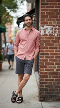Load image into Gallery viewer, salmon dress shirt-Premium Cotton