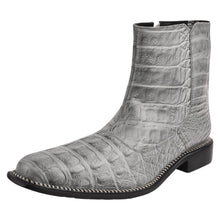Load image into Gallery viewer, SANDRA Leather Ankle Length Side Zip Up Boots