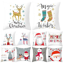 Load image into Gallery viewer, Santa Claus Cushion Cover Merry Christmas Christmas Deer Santa Claus Merry Christmas Decorative Sofa Throw Pillow Decorations For Home Christmas Ornament