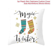 Load image into Gallery viewer, Santa Claus Cushion Cover Merry Christmas Christmas Deer Santa Claus Merry Christmas Decorative Sofa Throw Pillow Decorations For Home Christmas Ornament