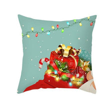 Load image into Gallery viewer, Santa Pillowcase Happy New Year 2022 Merry Christmas Gifts Xmas Decor Christmas 1PCS Pillow Case Sofa Decorative Santa Claus Xmas Throw Pillowcase Cotton Linen Square Cushion Pillow Covers For Home Cushion Cover 45x45CM