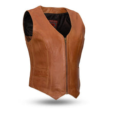 Load image into Gallery viewer, Savannah Women's Western Style Motorcycle Leather Vest